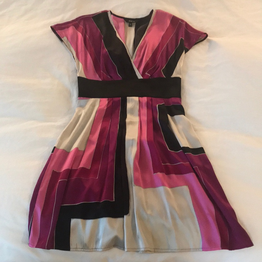 XS Express silk v-neck dress